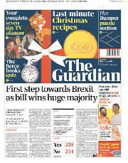 The Guardian (UK) Newspaper Front Page for 21 December 2019