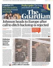 The Guardian (UK) Newspaper Front Page for 21 August 2019