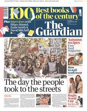 The Guardian (UK) Newspaper Front Page for 21 September 2019
