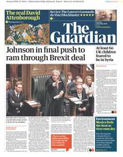 The Guardian (UK) Newspaper Front Page for 22 October 2019