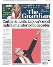 The Guardian (UK) Newspaper Front Page for 22 November 2019