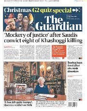 The Guardian (UK) Newspaper Front Page for 24 December 2019