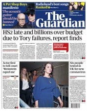 The Guardian (UK) Newspaper Front Page for 24 January 2020