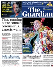 The Guardian (UK) Newspaper Front Page for 24 February 2020