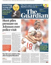 The Guardian (UK) Newspaper Front Page for 24 June 2019