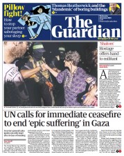 The Guardian (UK) Newspaper Front Page for 25 October 2023