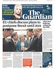 The Guardian (UK) Newspaper Front Page for 25 February 2019