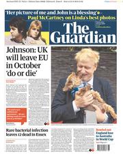 The Guardian (UK) Newspaper Front Page for 26 June 2019
