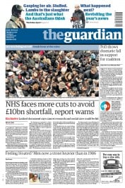 The Guardian (UK) Newspaper Front Page for 27 December 2010