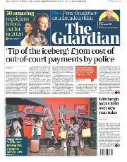The Guardian (UK) Newspaper Front Page for 27 December 2019