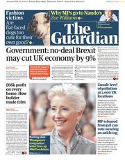 The Guardian (UK) Newspaper Front Page for 27 February 2019