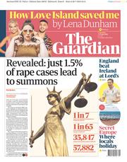 The Guardian (UK) Newspaper Front Page for 27 July 2019