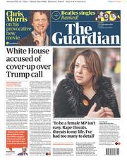 The Guardian (UK) Newspaper Front Page for 27 September 2019