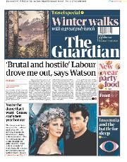 The Guardian (UK) Newspaper Front Page for 28 December 2019