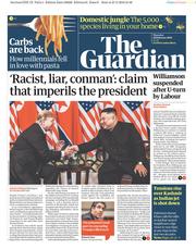 The Guardian (UK) Newspaper Front Page for 28 February 2019