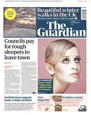 The Guardian (UK) Newspaper Front Page for 29 December 2018