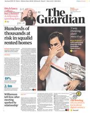 The Guardian (UK) Newspaper Front Page for 29 January 2018