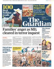 The Guardian (UK) Newspaper Front Page for 29 June 2019