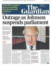 The Guardian (UK) Newspaper Front Page for 29 August 2019