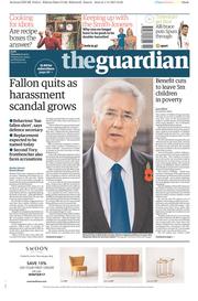 The Guardian (UK) Newspaper Front Page for 2 November 2017