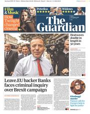 The Guardian (UK) Newspaper Front Page for 2 November 2018