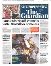 The Guardian (UK) Newspaper Front Page for 2 January 2019