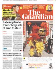 The Guardian (UK) Newspaper Front Page for 2 February 2018