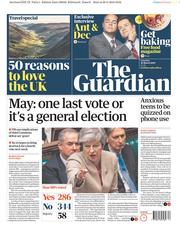 The Guardian (UK) Newspaper Front Page for 30 March 2019