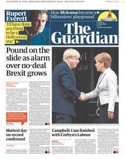 The Guardian (UK) Newspaper Front Page for 30 July 2019