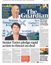 The Guardian (UK) Newspaper Front Page for 30 August 2019