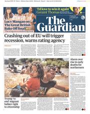 The Guardian (UK) Newspaper Front Page for 31 October 2018