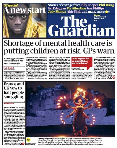 The Guardian Newspaper Front Page (UK) for 31 December 2018
