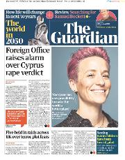 The Guardian (UK) Newspaper Front Page for 31 December 2019