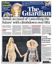 The Guardian (UK) Newspaper Front Page for 3 October 2023