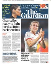 The Guardian (UK) Newspaper Front Page for 3 July 2019