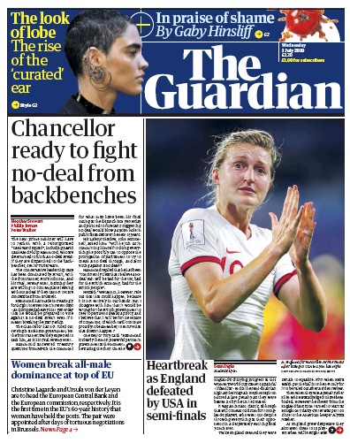 The Guardian Newspaper Front Page (UK) for 3 July 2019