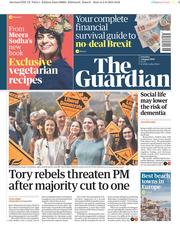 The Guardian (UK) Newspaper Front Page for 3 August 2019
