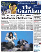 The Guardian (UK) Newspaper Front Page for 4 October 2023