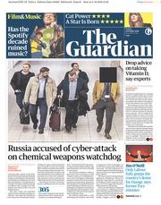 The Guardian (UK) Newspaper Front Page for 5 October 2018
