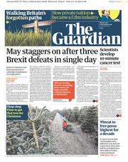 The Guardian (UK) Newspaper Front Page for 5 December 2018
