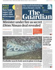 The Guardian (UK) Newspaper Front Page for 5 February 2019