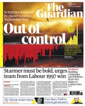 The Guardian (UK) Newspaper Front Page for 6 October 2023