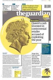 The Guardian (UK) Newspaper Front Page for 6 November 2017