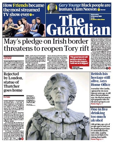 The Guardian Newspaper Front Page (UK) for 6 February 2019
