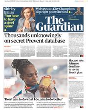 The Guardian (UK) Newspaper Front Page for 7 October 2019