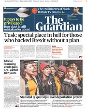 The Guardian (UK) Newspaper Front Page for 7 February 2019