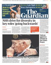 The Guardian (UK) Newspaper Front Page for 7 June 2019