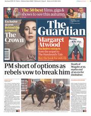 The Guardian (UK) Newspaper Front Page for 7 September 2019