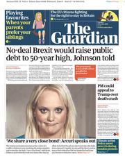 The Guardian (UK) Newspaper Front Page for 8 October 2019