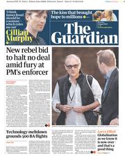 The Guardian (UK) Newspaper Front Page for 8 August 2019